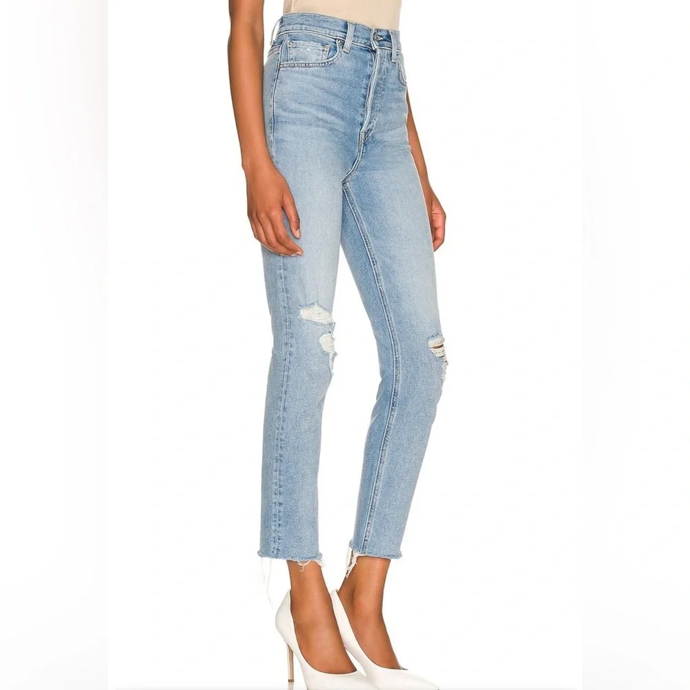 Grlfrnd The Piper Super High Rise Stretch Slim Crop in La Jolla - Picture 12 of 13